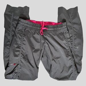 lululemon CargoTrack/Dance Pants Grey with Pink Waistband